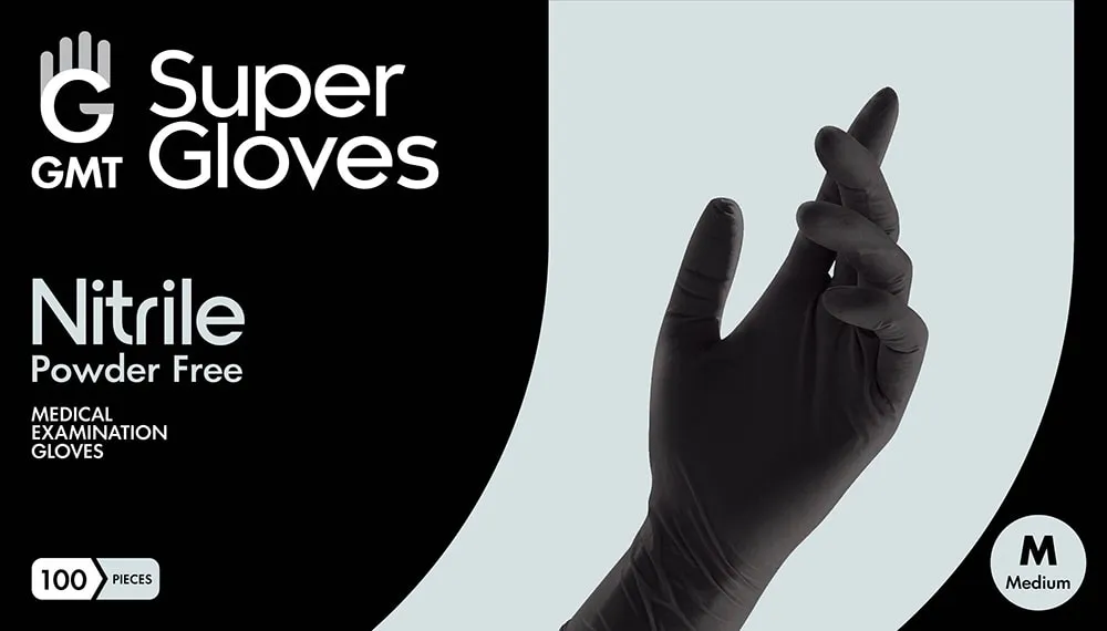 Gloves nitrile powder free black